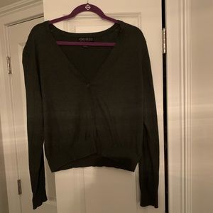 Army green cardigan